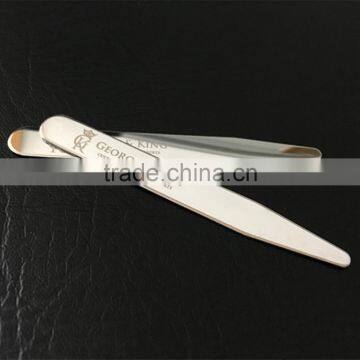 Custom Polished Shirt Stainless Steel Metal Collar Stays Wholesale