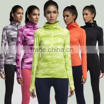 High quality yoga clothes sports long sleeve shirts for women