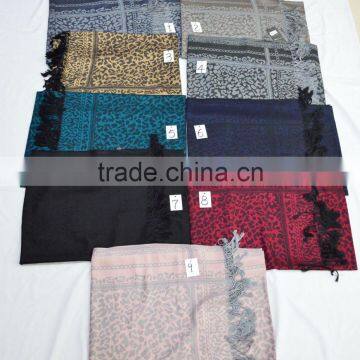 Fashion Classic Large Jacquard 100%viscose Leopard Pashmina Shawl photo-4