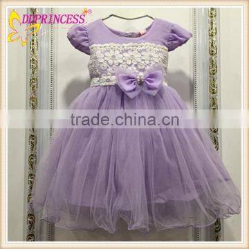 2015 new design indian party dresses for kids with short sleeves