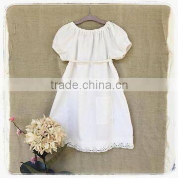 Unique Baby Girl Handmade Dresses Child Plain Red Prinecess Party Dress Cotton Baby Clothing Wholesale photo-4