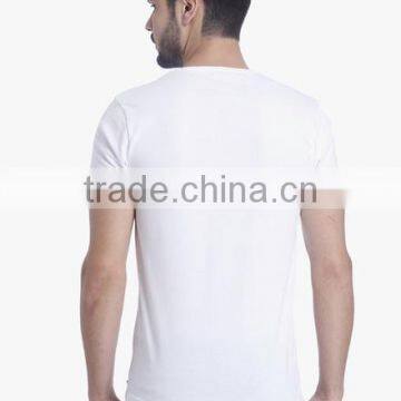 Latest Man Slim Fit Solid Colors T-shirts Plain Designs Bulk Tshirts photo-2
