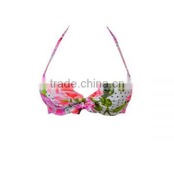 Young Girl Pink Floral Bikini Photos Bra Sexy Bikini photo-2