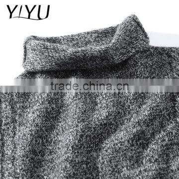 American Winter Autumn Women Turtleneck Color Block Cashmere Pullover Sweater photo-4