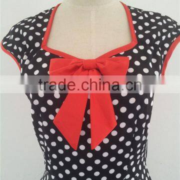 Plus Size Instyles Zhengtian Halloween Costume Rockabilly VINTAGE 50'S RETRO ROCKABILLY SWING DRESS Polka Dot Dress Formal Dress photo-3
