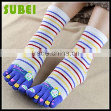 2015 Female Warm Five Fingers Socks,cotton and Happy Little Alarm Clock Socks,Quiet and Sweet photo-3