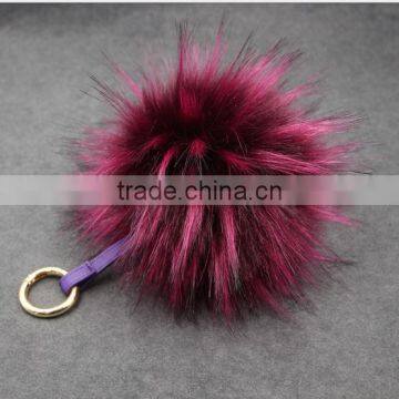 Top quality raccoon fur pom pom for hat/garment/key chain