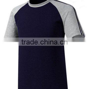 Cotton Red&white Two Tone Plain t Shirt for Men photo-3