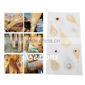 Clearance Sale Mixed Pattern Gilding Water Transfer Printing Waterproof Paper Temporary Tattoos Sticker