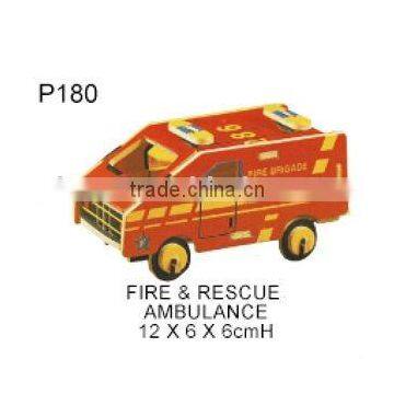 P180 COLORED WOODEN PUZZLE
