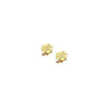 Promotional Gift Personalised Fashion Die Stamping Cufflinks, Enamel Cufflinks With Gold Plating
