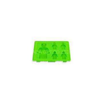 Silicone Robot Ice Cube Trays Green Non-stick for Birthday Party