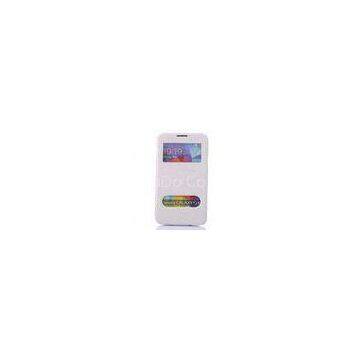 Plastic + Leather Samsung Galaxy S5 Cell Phone Covers With Stand Function
