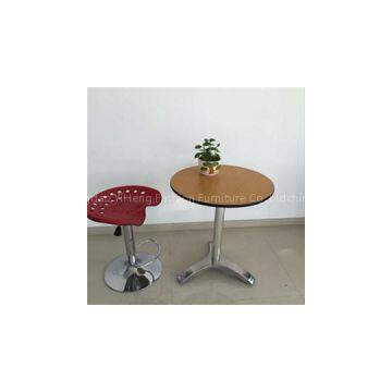 White Wooden Round Bar Table