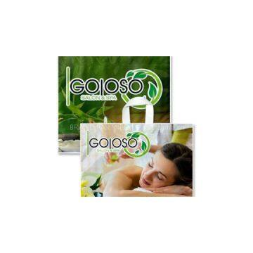 Imprinted 2 Sides Full Color 16W X 14H Soft Loop Handle Bags