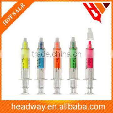 assorted colors needle shape dual tips liquid medicine highlighter