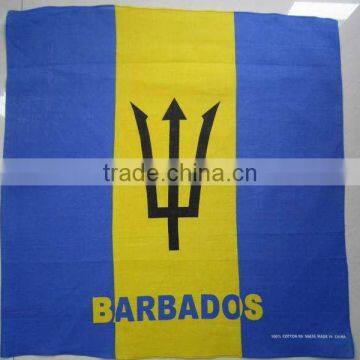 100% cotton barbados bandana