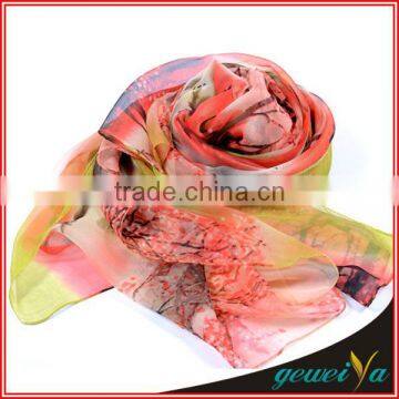 High Quality Chiffon Digital Printed Portugal Scarf