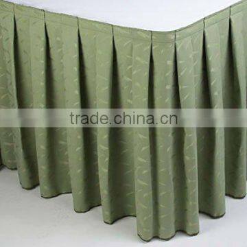 100% polyester wedding table skirting table linen with different styles