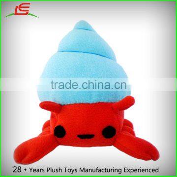 red blue Sewing Pattern stuffed plush toy Hermit Crab