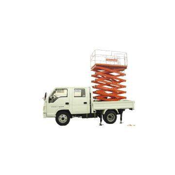 Vehicle mounted scissor lift platform