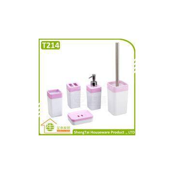 5pcs Plastic Bathroom Set China, China Bathroom Accessories photo-2