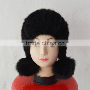 SJ924-02 New Design Earflap Fashion Mink Fur Hats and Caps