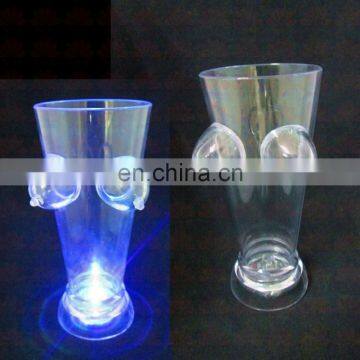 200.300.400ml OEM led blinking glass led glass light up cup