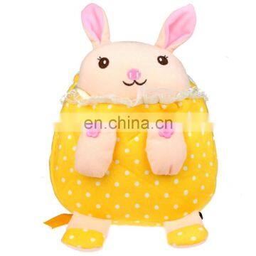 Yellow color Kids Favorite Toys Stuffed Rabbit Backpack