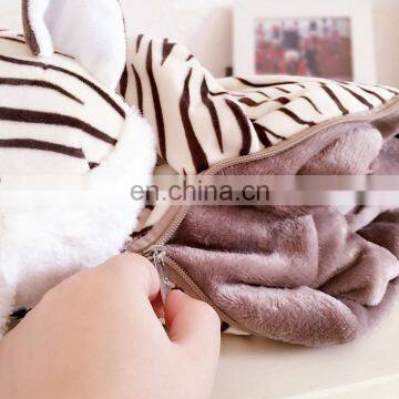 Two-in-one Keep Warm Tiger Shape Plush Blankets photo-3