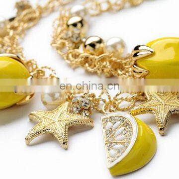 New Arrive Fashion Kids Bead Bracelets Lemon Fruit Star Colorful Beach Acrylic Bracelets photo-6