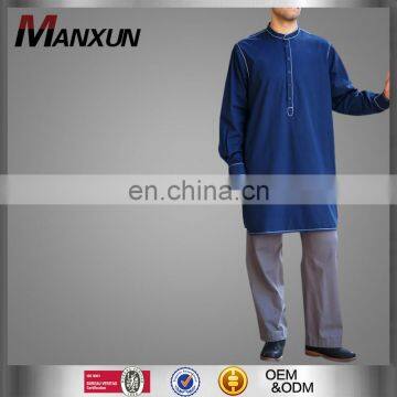 Latest Indian Salwar Kameez High Quality Buttoned Mandarin Collar Jubba Muslim Apparel