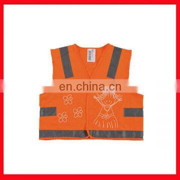 orange children reflective safety vest for kids