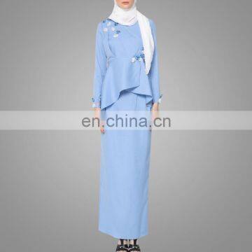 Stylish Baju Kebaya Design Muslim Women Wear Elegant Floral Malaysia Clothing New Model Ladies Suit photo-2