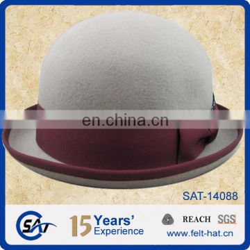 Fashion 100% wool felt unisex bowler hats