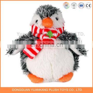 ODM design 20cm soft material PV fleece plush penguin toy for christmas
