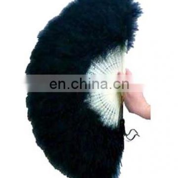 wholesale cheap black dancing Burlesque feather hand fans FW-0059