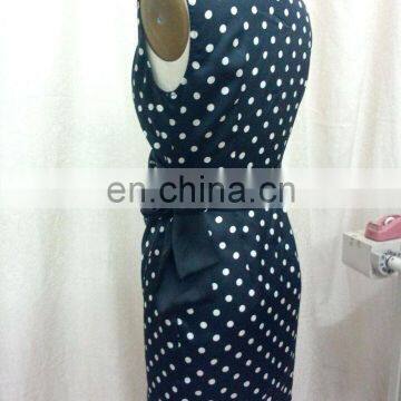 2016 Lepoard Print Silk Fabric Tailored Shape Cocktail Dresses With Silk Fabric for Summer and Autumn photo-4