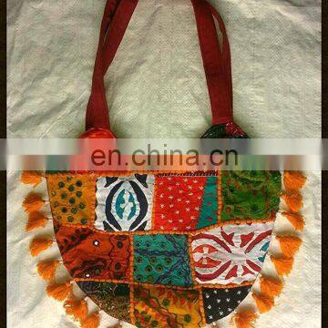 Ethnic Handmade Mirror & Patch Work Large Shoulder Tote bag - Banajara Ethnic Shoulder HandBags