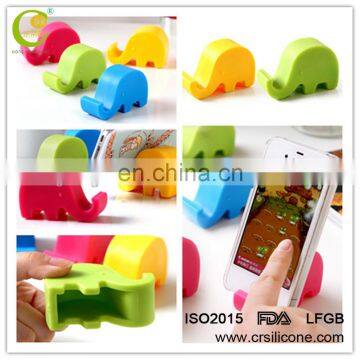 Convenient Silicone Cell Phone Holder/stander Portable Tablet PC Fixed Cartoon Colorful Elephant Fashion Novel photo-3