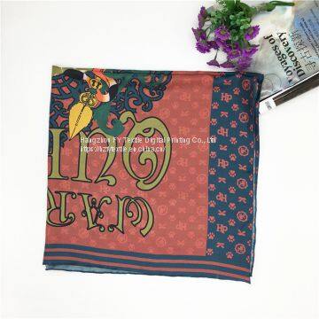 Fashion DesignsTop End Digital Print Custom Woven Silk Scarf photo-3