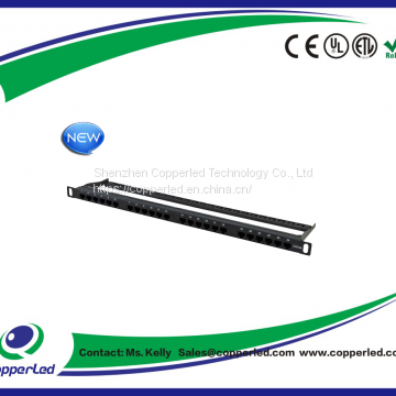 UTP 0.5u Cat.6A Patch Panel 24Port with back bar