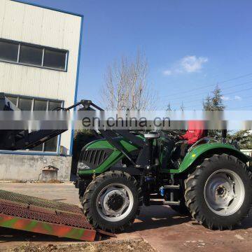 100hp 4wd farm tractor with front end loader and backhoe