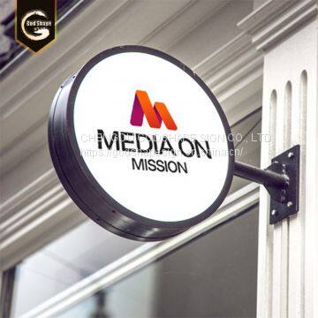 Durable Use Acrylic Round Shape Light Box Signage Round Outdoor Led Light Box Sign photo-5