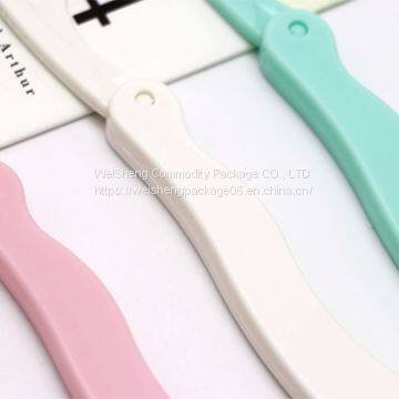 Weisheng Foldable Eyebrow Trimmer Stainless Steel Scraping Eyebrow Remover Razor Trimmers photo-4