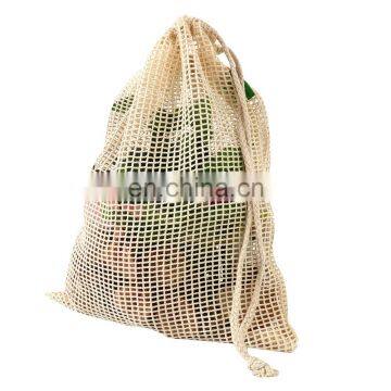 Premium Environmentally Friendly Reusable Mesh Produce Bags with Bonus Carry Pouch; Set of 8 Heavy Duty See Through Washable bag