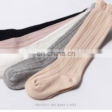 New Spring and Autumn Baby High Lace Stockings, Girls' Solid Color Combed Cotton Loose Mouth Children photo-4