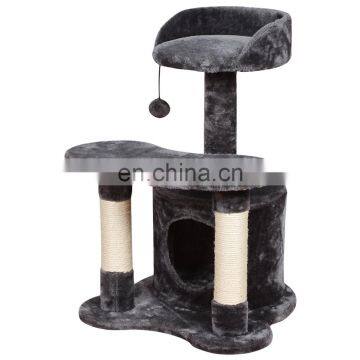 China Customized Design Plush Wooden Pet Condo Tower Supplier Furniture Factory Toys Cat Scratcher Tree House Tower