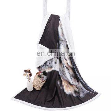 Cheaper Price Custom Tiger Print Micro Mink Sherpa Fleece 3d Blanket Throw photo-2