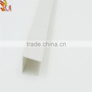 Jiangmen factory U- shape Pvc profile, black white plastic profile